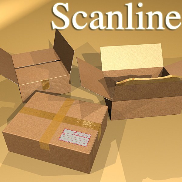 Cardboard boxes collection 3D model_56