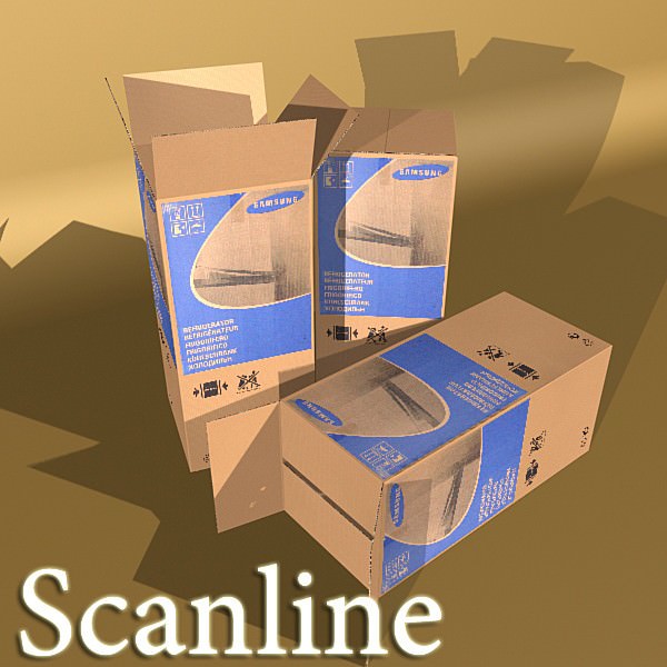 Cardboard boxes collection 3D model_31