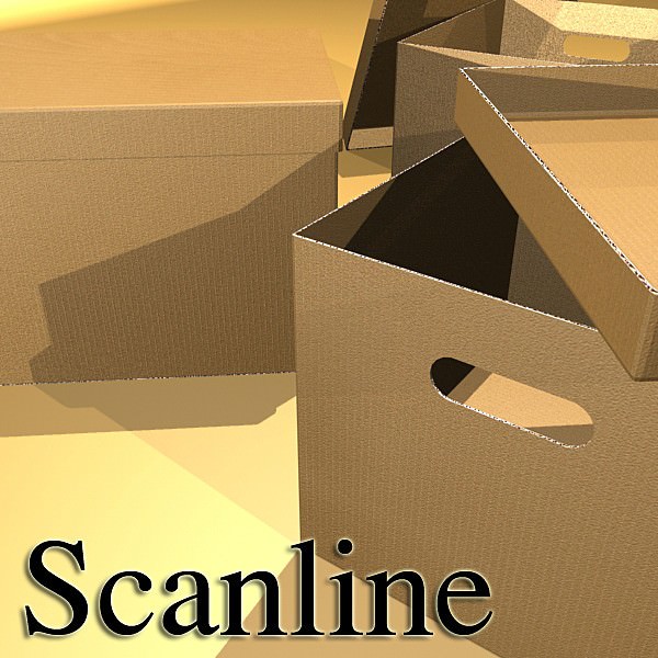 Cardboard boxes collection 3D model_71