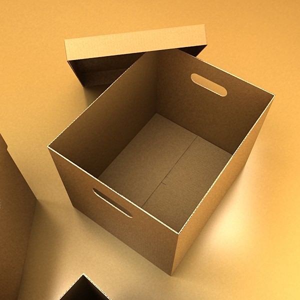 Cardboard boxes collection 3D model_66