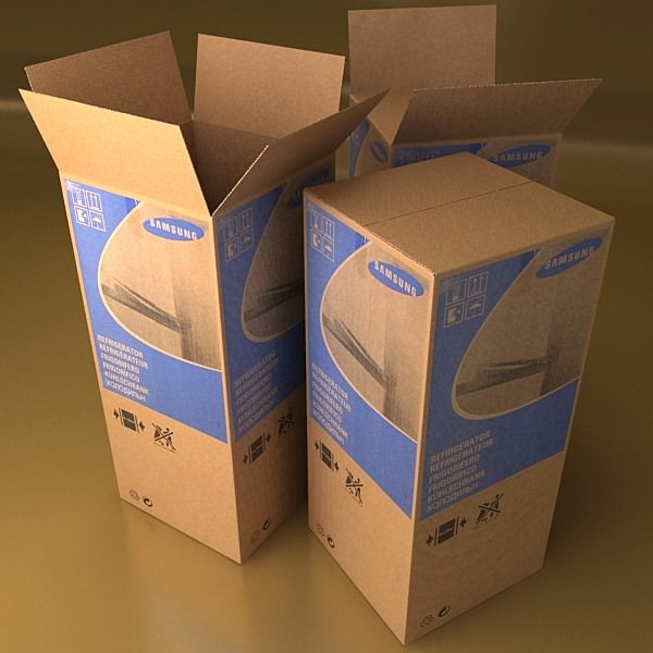 Cardboard boxes collection 3D model_27