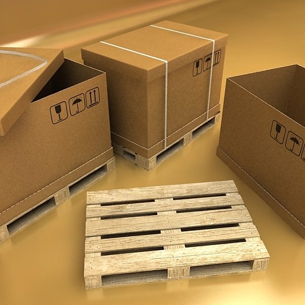 Cardboard boxes collection 3D model_74