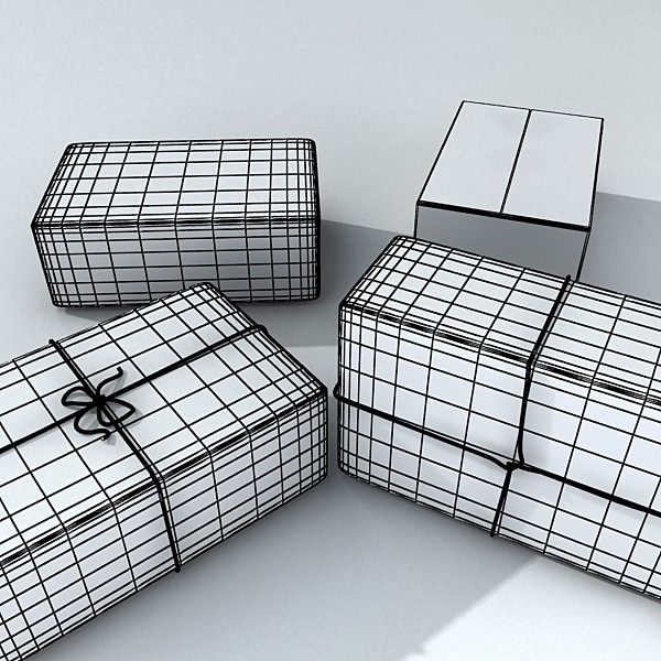 Cardboard boxes collection 3D model_46