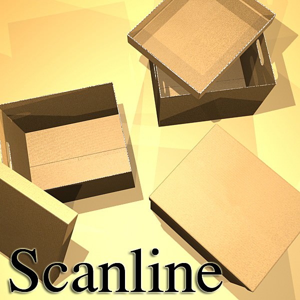 Cardboard boxes collection 3D model_72