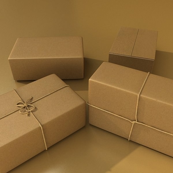 Cardboard boxes collection 3D model_41