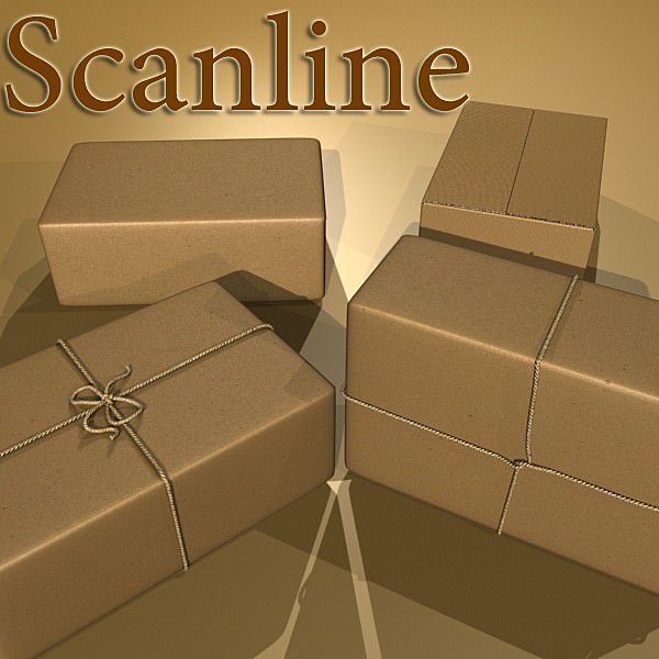Cardboard boxes collection 3D model_42