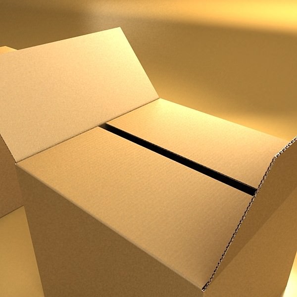 Cardboard boxes collection 3D model_6