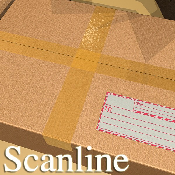 Cardboard boxes collection 3D model_57