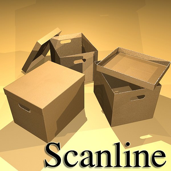 Cardboard boxes collection 3D model_70