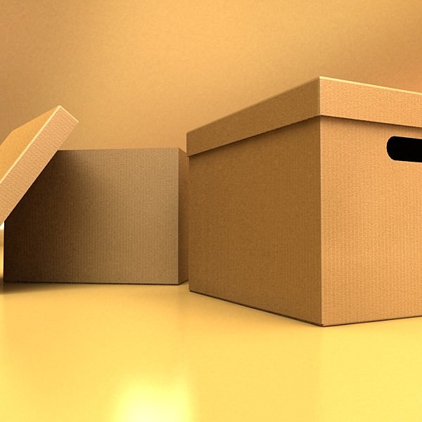 Cardboard boxes collection 3D model_67
