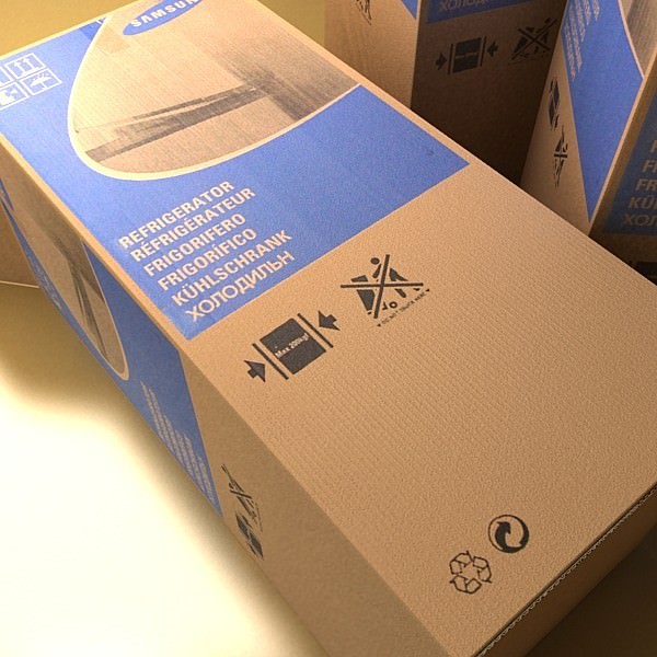 Cardboard boxes collection 3D model_30