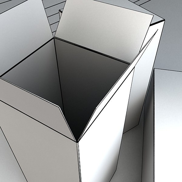 Cardboard boxes collection 3D model_35