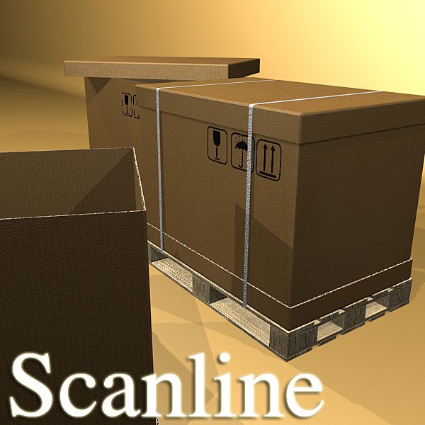 Cardboard boxes collection 3D model_78