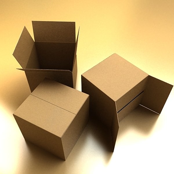 Cardboard boxes collection 3D model_8