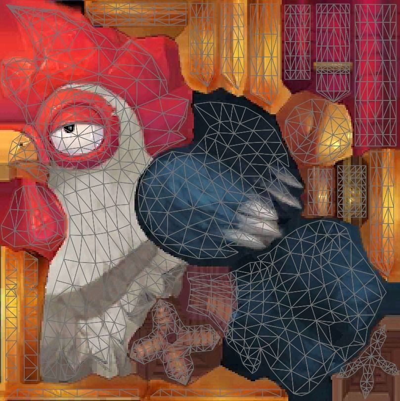 chicken low-poly 3D model rooster from game super mario bros Low-poly 3D model_5