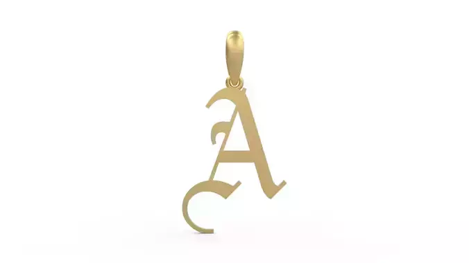 Initial Letters Pendant Olde English A