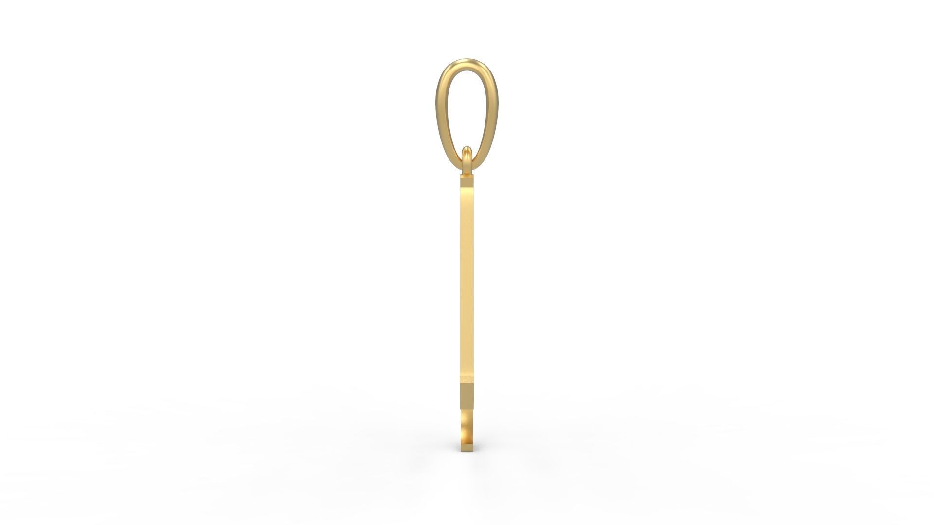 Initial Letters Pendant Olde English A 3D print model_2