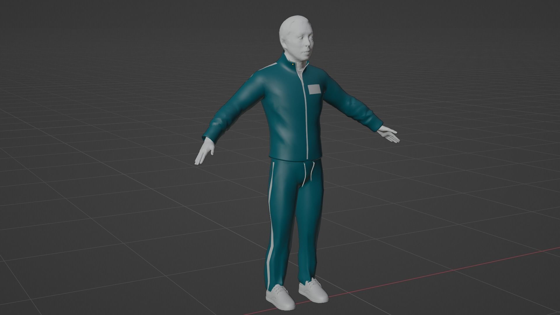 Squid Game - Oh Il-Nam Low-poly 3D model_6