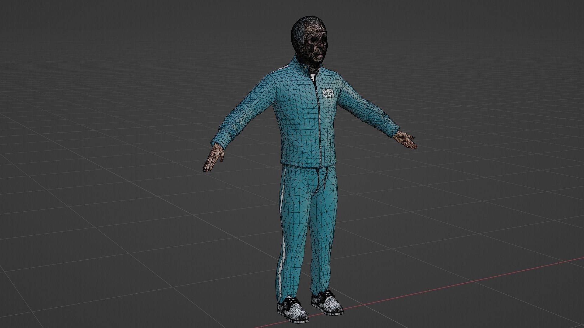 Squid Game - Oh Il-Nam Low-poly 3D model_9