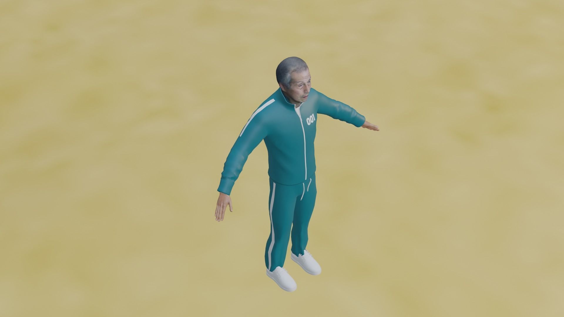 Squid Game - Oh Il-Nam Low-poly 3D model_4