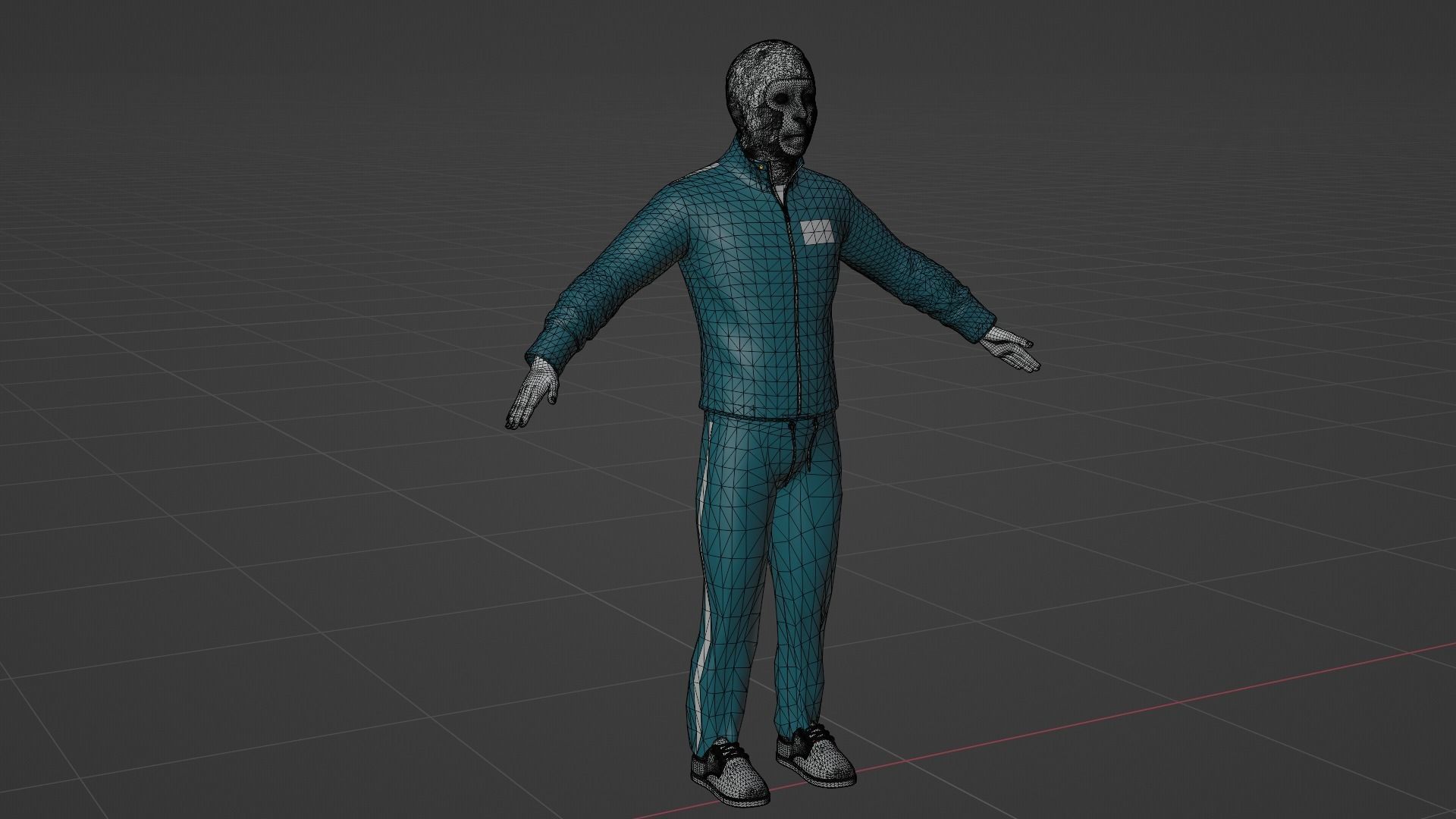 Squid Game - Oh Il-Nam Low-poly 3D model_8