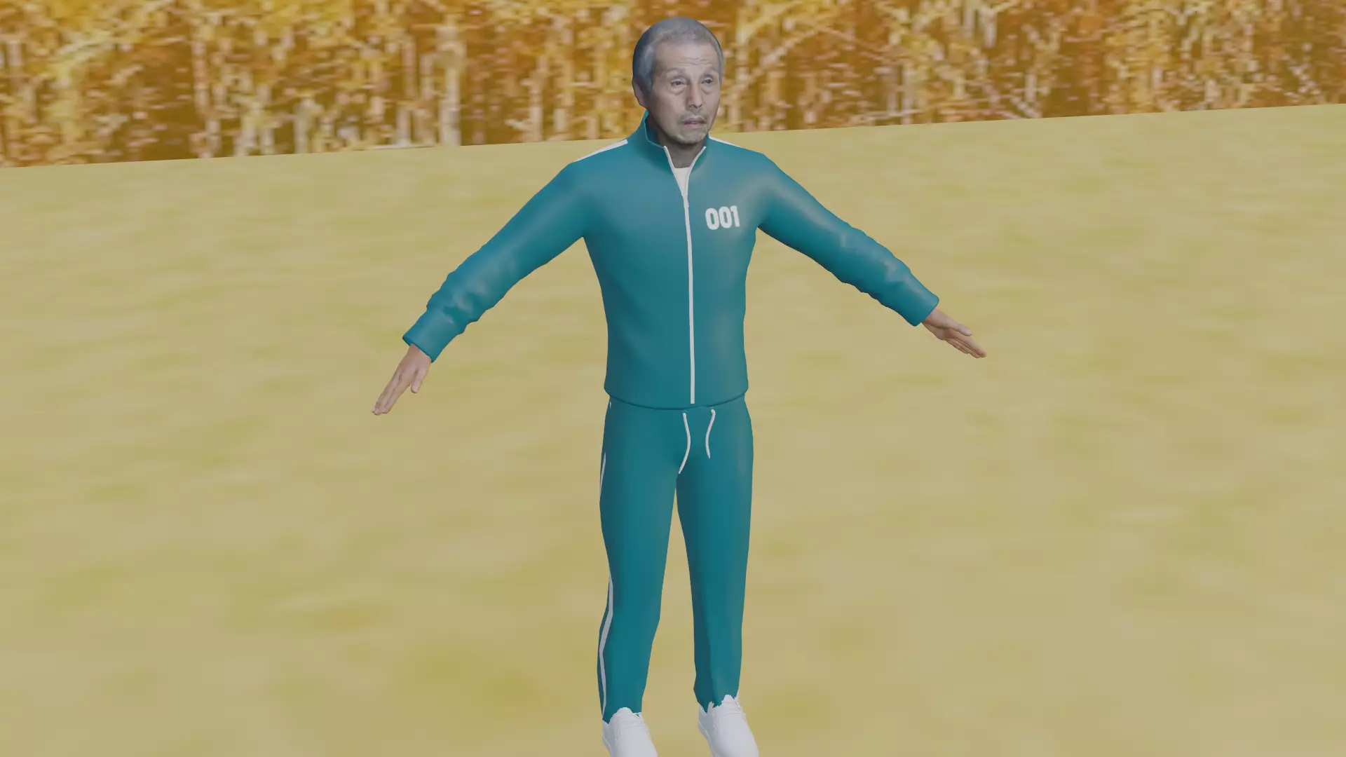 Squid Game - Oh Il-Nam Low-poly 3D model_0