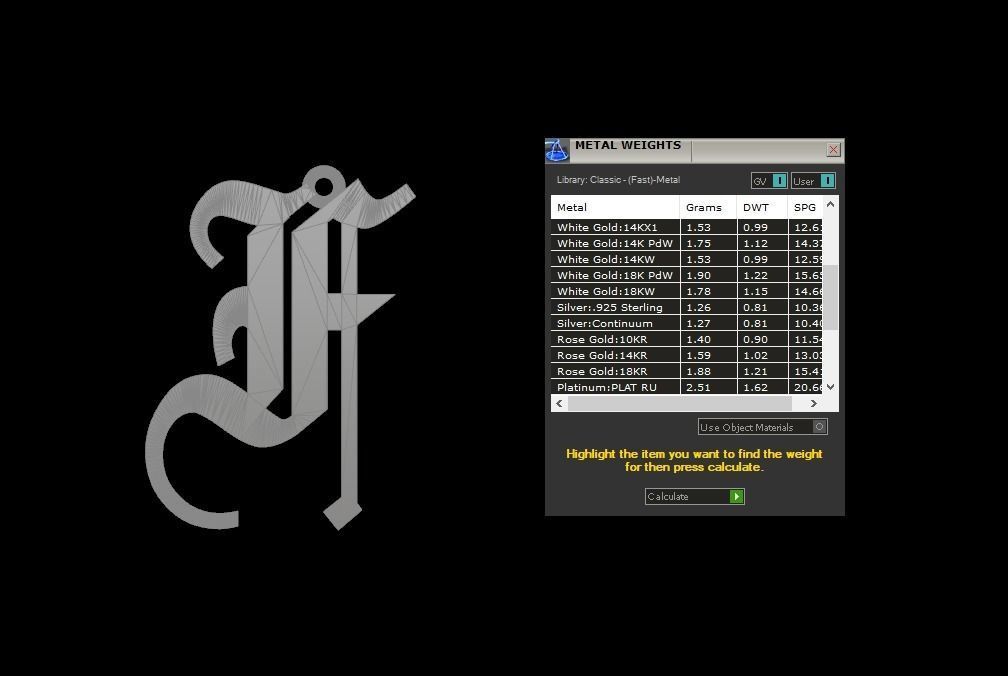 Initial Letters Pendant Olde English F 3D print model_7