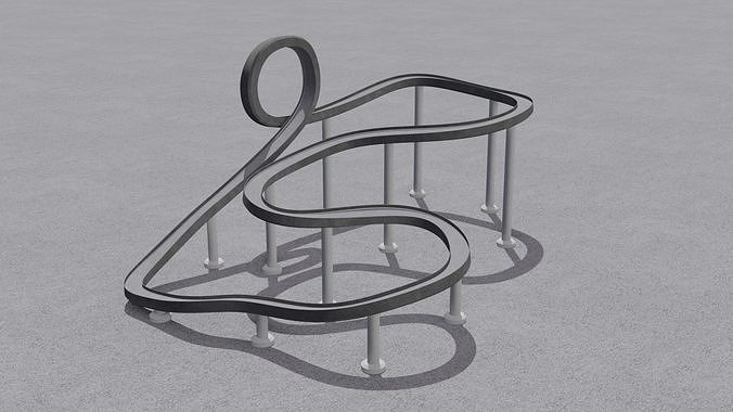 Acrobatic track  Low-poly 3D model