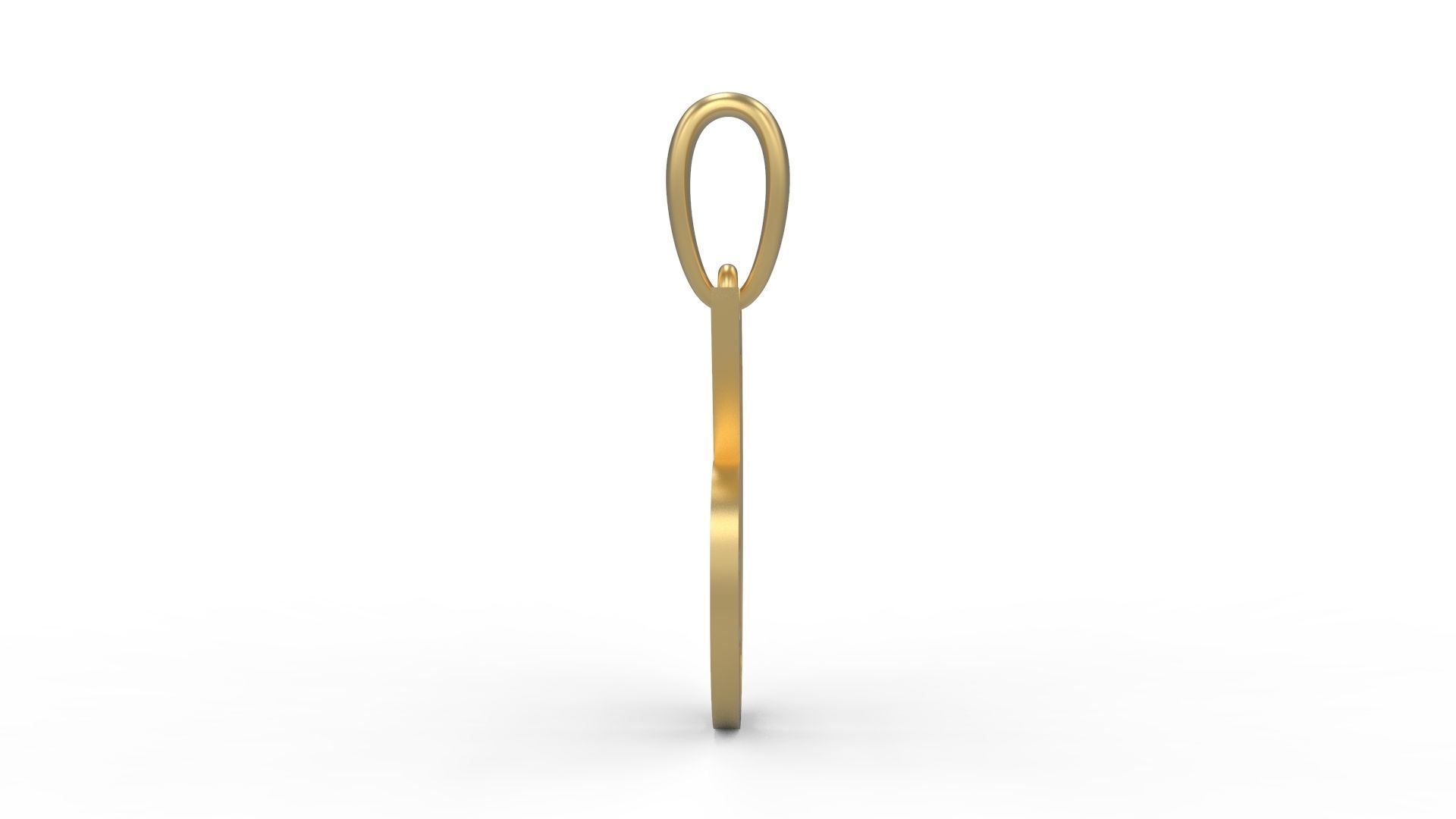 Initial Letters Pendant Olde English G 3D print model_2