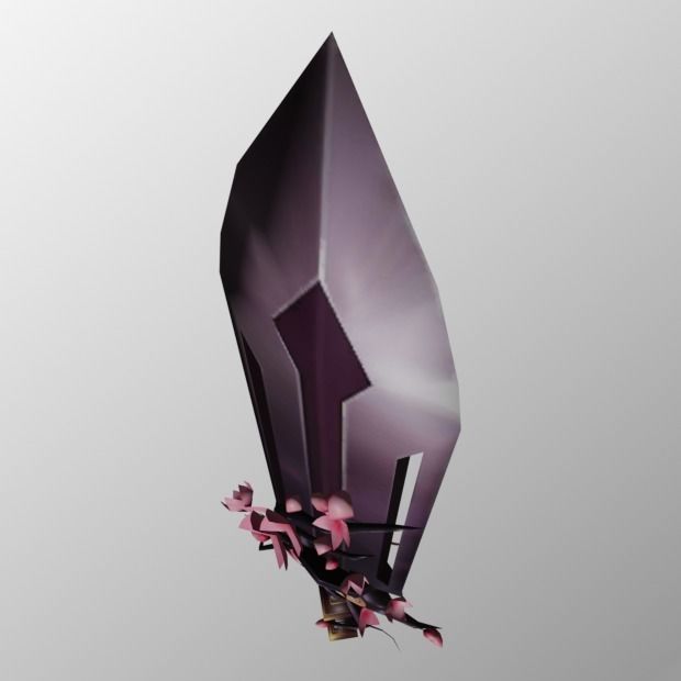 Sakura Sword PBR game rady Low-poly 3D model_3