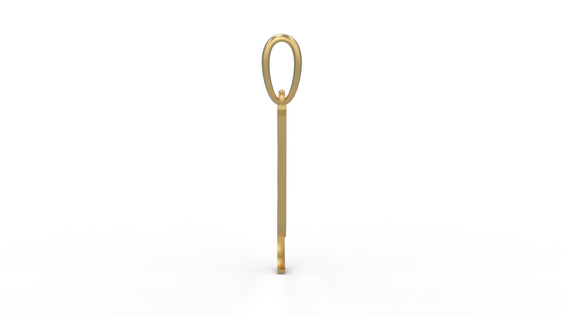 Initial Letters Pendant Olde English I 3D print model_2