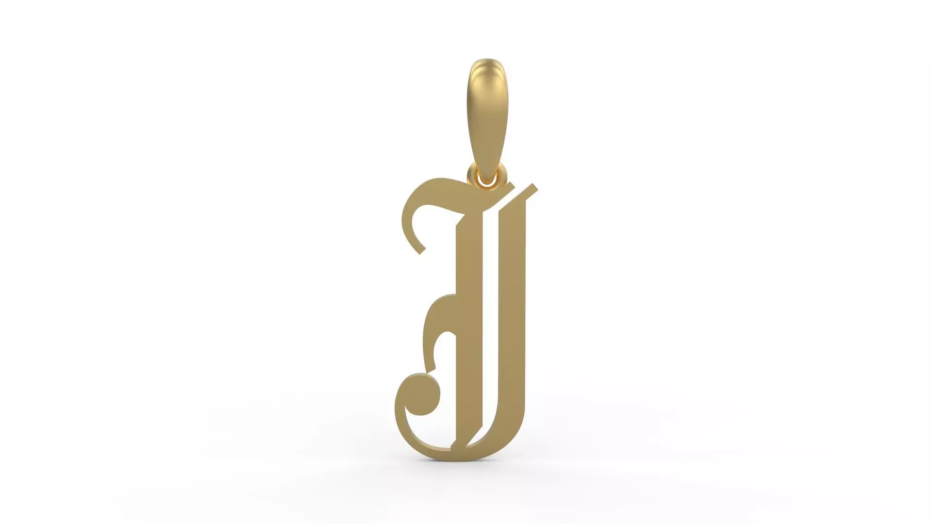 Initial Letters Pendant Olde English J 3D print model