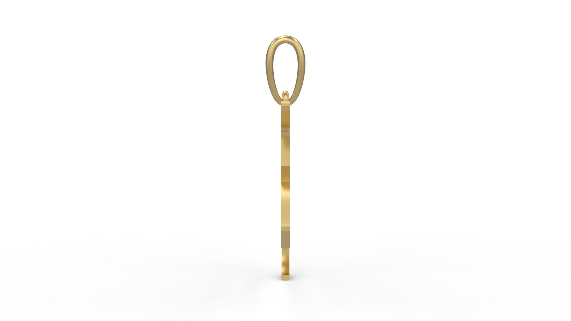 Initial Letters Pendant Olde English K 3D print model_2