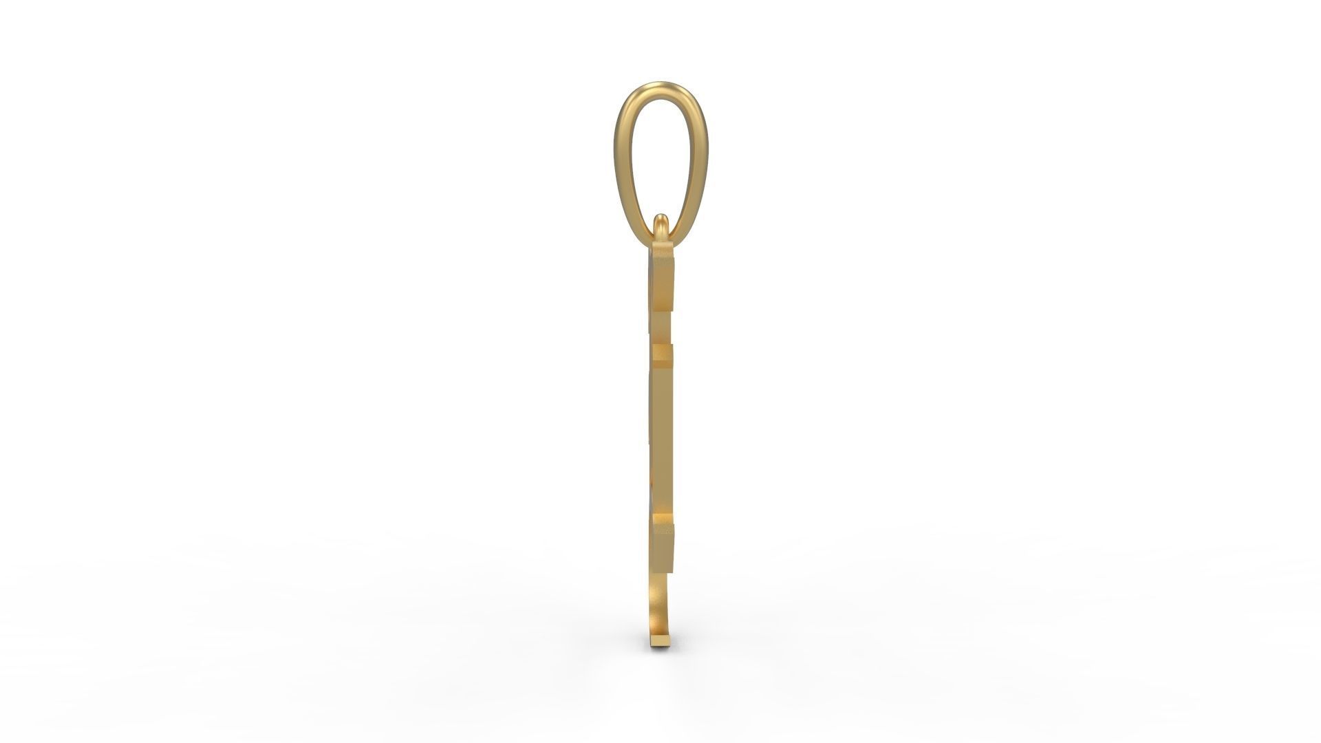 Initial Letters Pendant Olde English L 3D print model_2