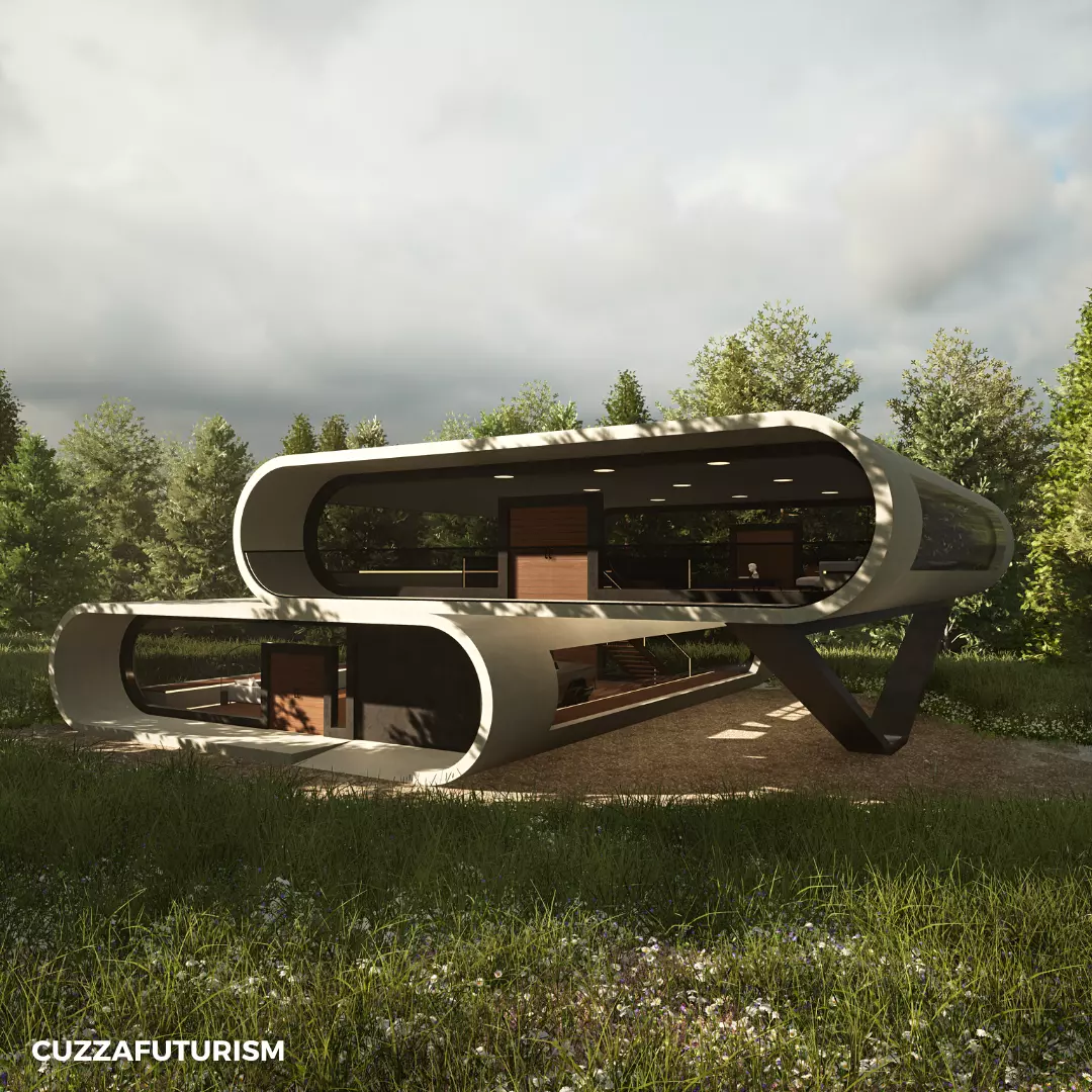 Retro Space Age Cyberhouse Free 3D model