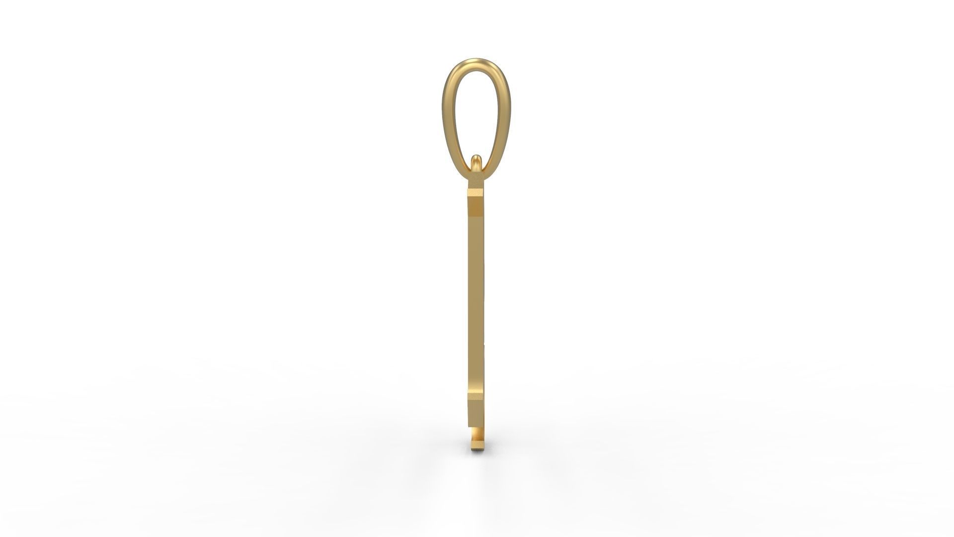 Initial Letters Pendant Olde English M 3D print model_2