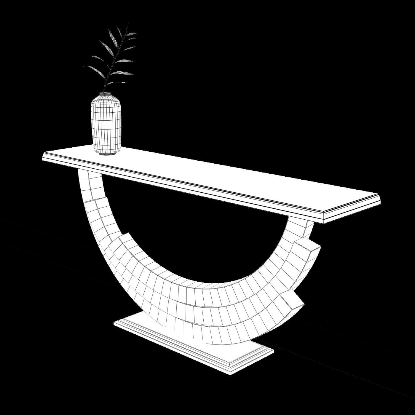 Modern Console Table C 3D model_4