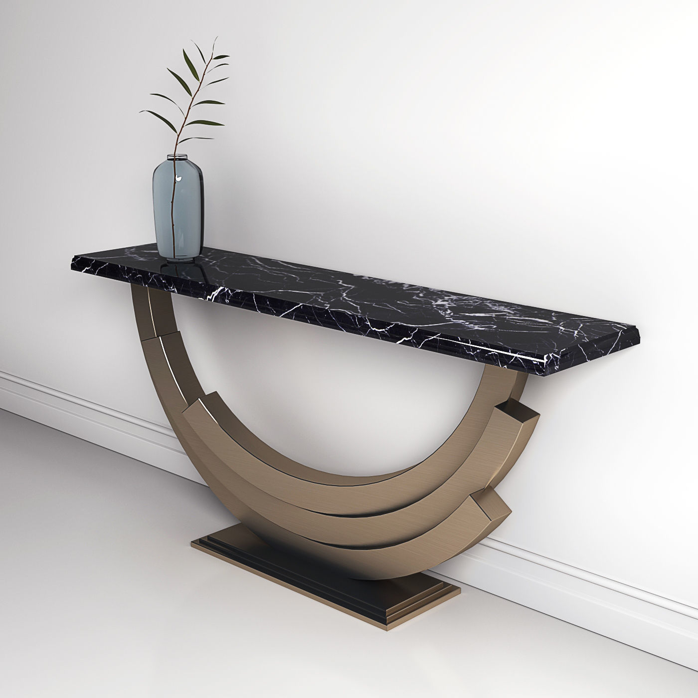 Modern Console Table C 3D model_1