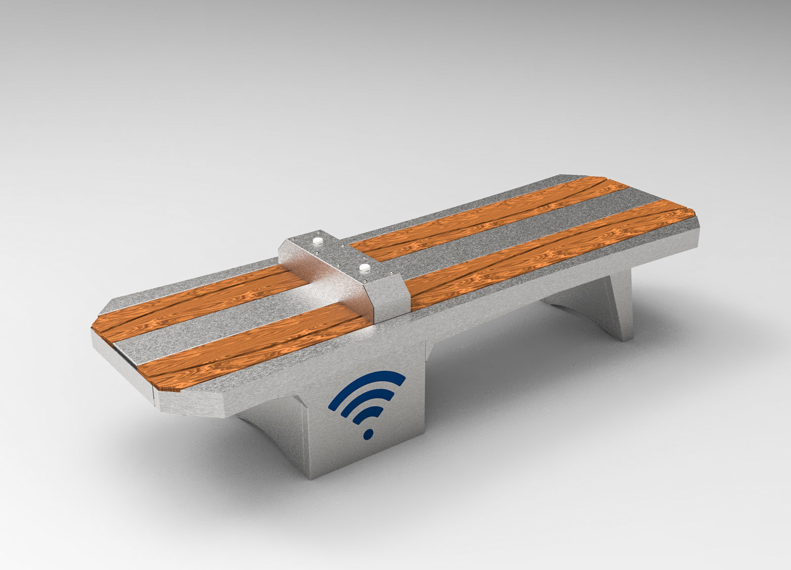 Bench Wi Fi And Charger 3D print model_1
