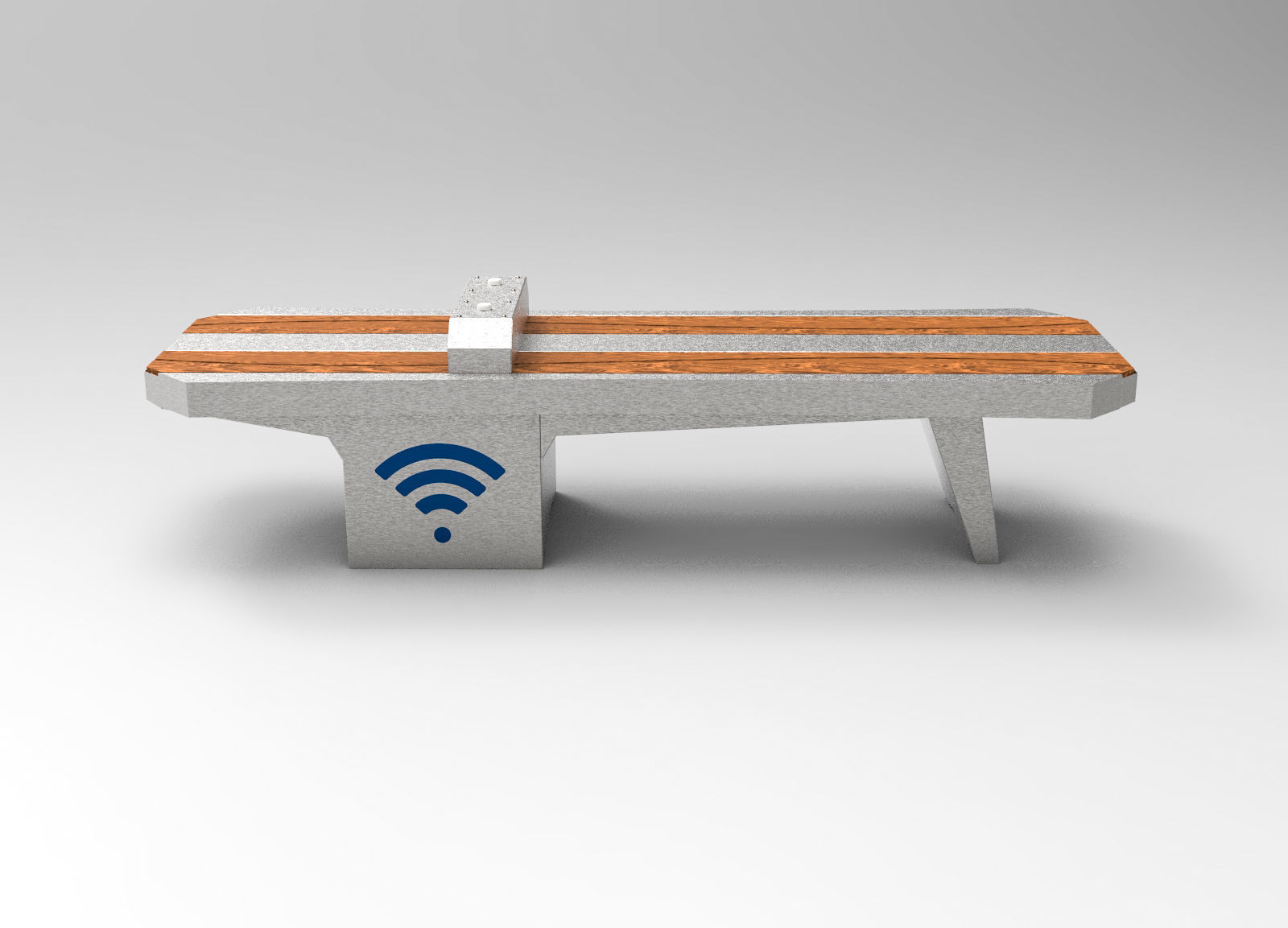 Bench Wi Fi And Charger 3D print model_2