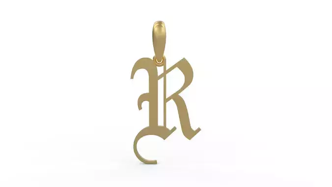 Initial Letters Pendant Olde English R