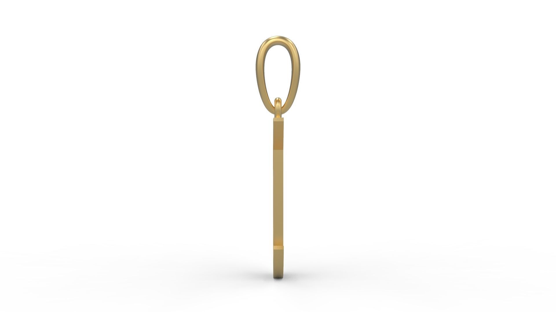 Initial Letters Pendant Olde English T 3D print model_2