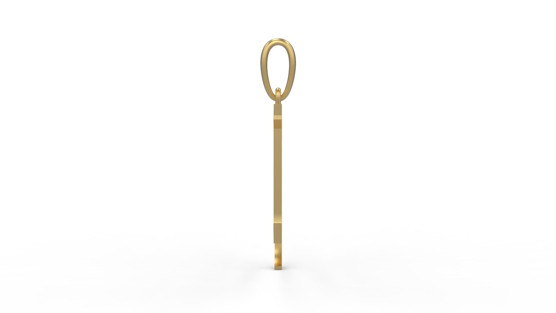 Initial Letters Pendant Olde English U 3D print model_2