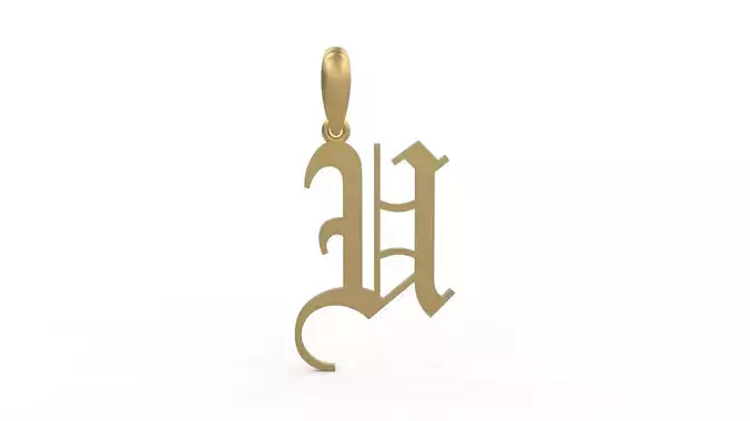 Initial Letters Pendant Olde English U