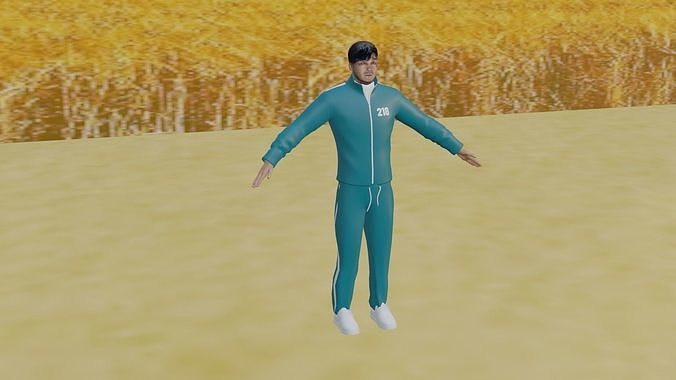 Squid Game - Cho Sang-Woo Low-poly 3D model