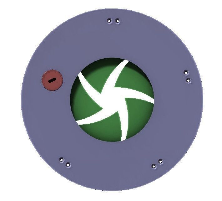 3DP5BLROD60A Mechanical Iris shutter aperture mechanism diy 3D print model_12