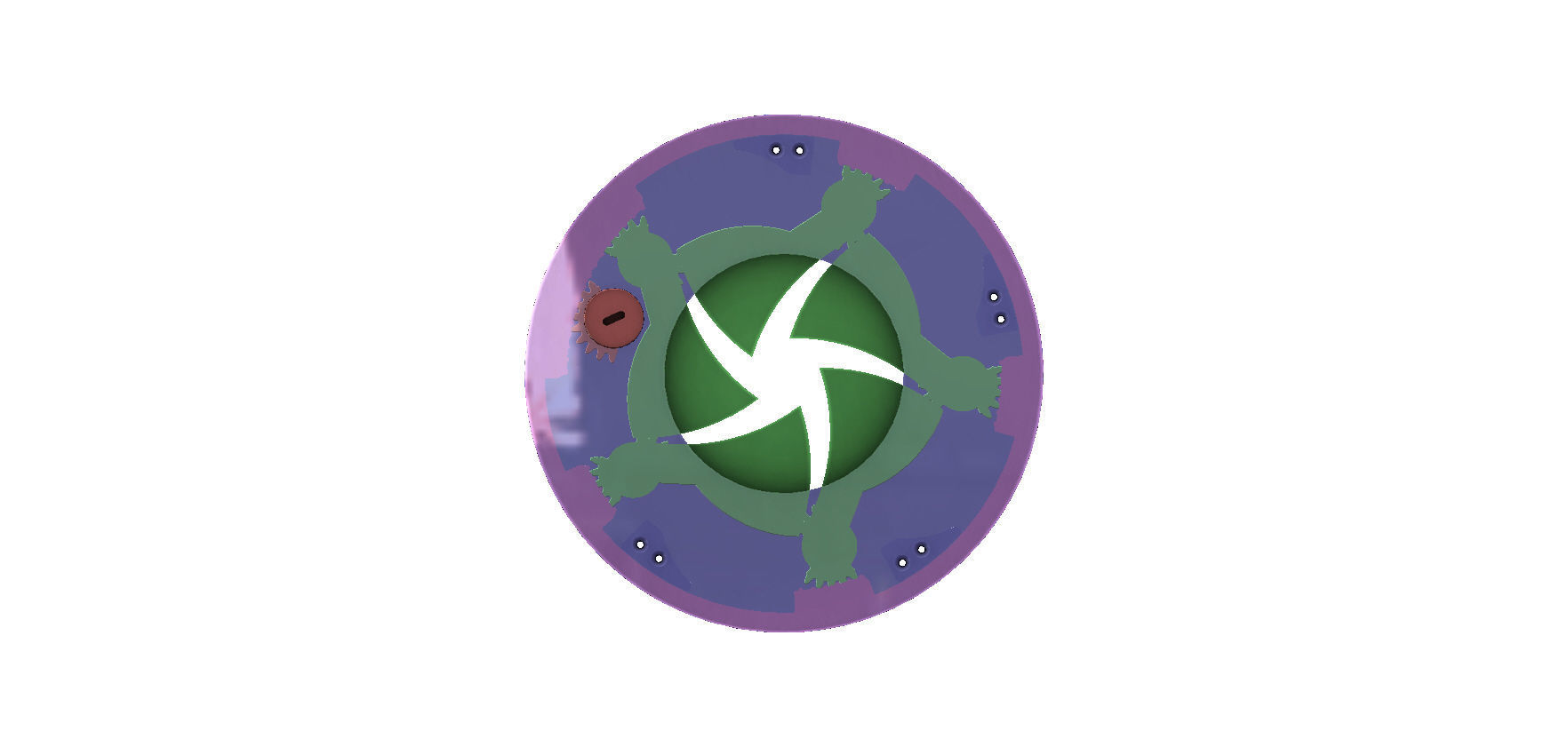 3DP5BLROD60A Mechanical Iris shutter aperture mechanism diy 3D print model_10