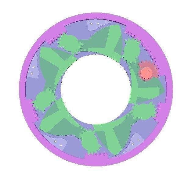 3DP5BLROD60A Mechanical Iris shutter aperture mechanism diy 3D print model_8