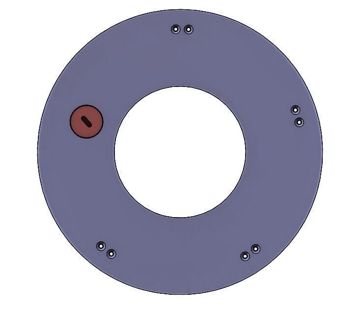 3DP5BLROD60A Mechanical Iris shutter aperture mechanism diy 3D print model_5