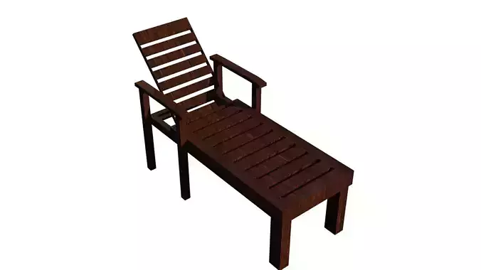 Beach Chair Low-poly 3D model